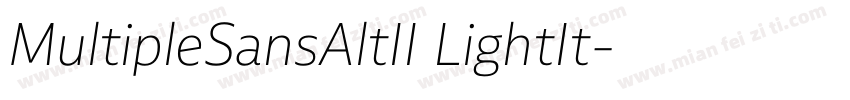 MultipleSansAltII LightIt字体转换